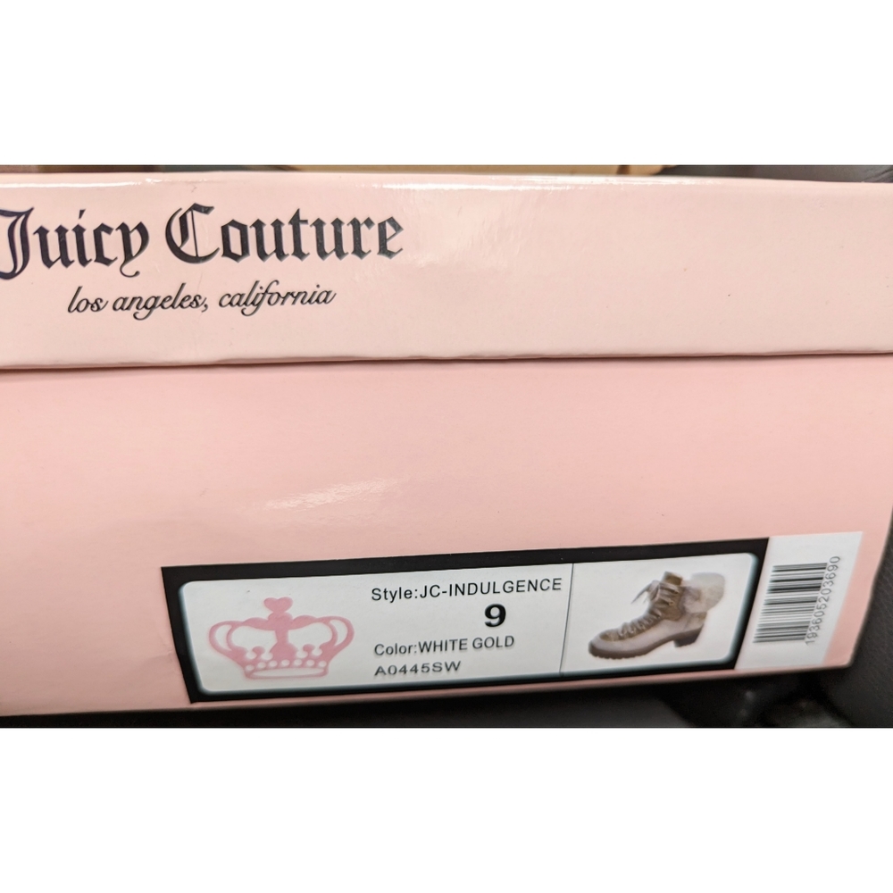 🔒SOLD🔒 Juicy Couture | Indulgence White & Gold Hiking Boots | GUC - Picture 8 of 9